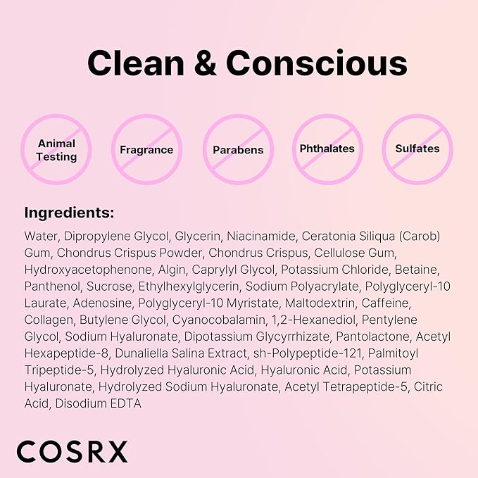 COSRX The Peptide Collagen Lifting Glow Hydrogel Face Masks Skincare 3 EA, Collagen Face Mask, Travel Essentials, Overnight Face Mask, Korean SkinCare-VivaGrace Women