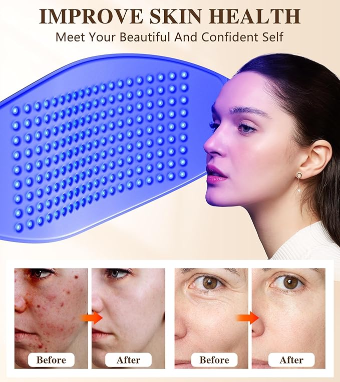 Red Light Therapy for Face and Neck, 720 LED Infrared Light Therapy Mask for Wrinkles and Acne, Large 30.8" x 11.8" Panel for Body, Red Light Mask Gift for Women, Mom, PDT Facial Skincare at Home-VivaGrace Women