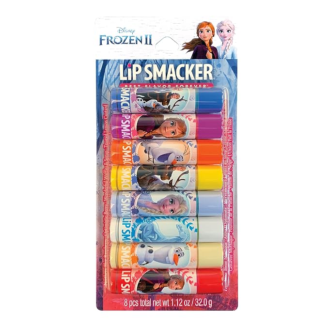 Lip Smacker Disney Frozen 2 Flavored Lip Balm Party Pack 8 Count, Clear, For Kids-VivaGrace Women