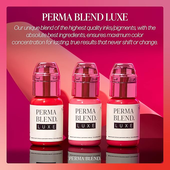 Perma Blend Luxe Lip Pigment Ink, Professional Lip Tattoo Microblading Supplies, Vivid Koral, .5 oz-VivaGrace Women