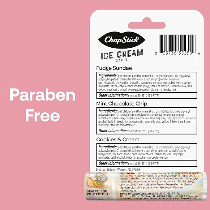ChapStick Lip Care Bundle – Ice Cream Classics + Cake Batter Lip Balm, 0.15 Ea (5 Piece Set)-VivaGrace Women