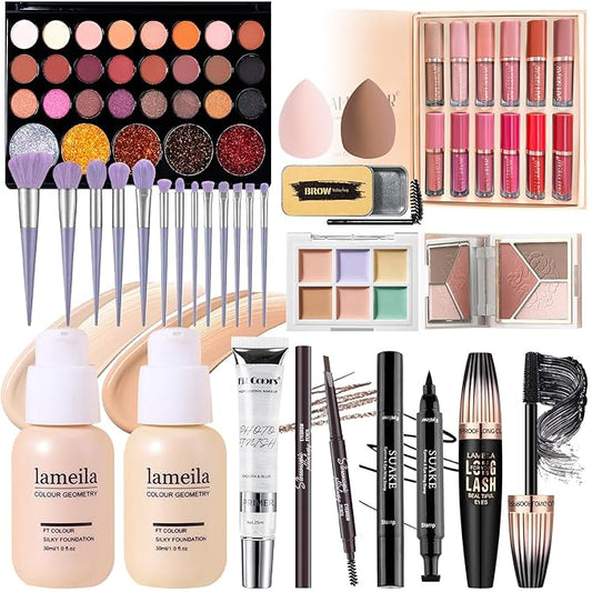 Makeup Kits, Makeup Set Full Kit, Full Face Makeup Set For Women Girls Teens, Makeup Present Set For Women Girls Teens, Beginners and Professionals Alike, Multipurpose Makeup Sets-VivaGrace Women