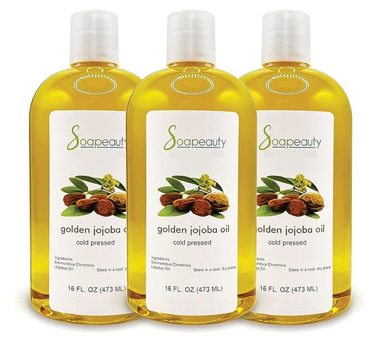 Soapeauty Golden Jojoba Oil | 100% Pure & Natural | Unrefined, Cold Pressed, Hexane Free | Moisturizing Oil for Skin, Face, Hair & Nails | 48 fl oz-VivaGrace Women