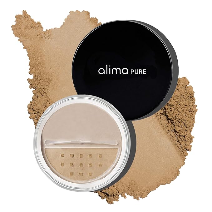 Alima Pure Matte Foundation Loose Mineral Powder Foundation Makeup, Loose Powder Makeup Oil Free Talc Free Powder, Natural Makeup Mineral Foundation Full Coverage Natural Foundation Powder .15 oz/4.5g-VivaGrace Women