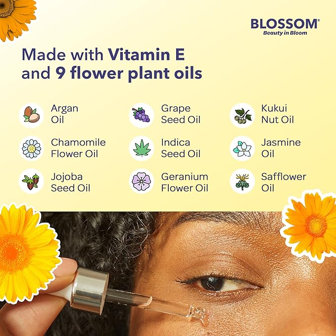 Blossom All Natural Organic Cruelty Free Moisturizing Eye Serum with Essential Oils, Infused with Real Flowers, Made in USA, 0.5 fl. oz., Summer Breeze-VivaGrace Women