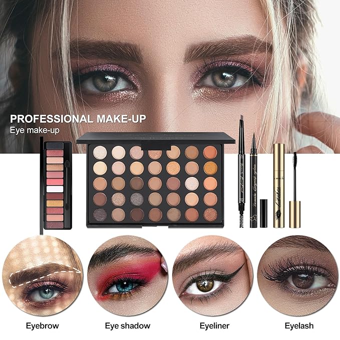 All In One Full Makeup Kit for Women,Professional Makeup kit,Multipurpose Makeup Sets, Beginners and Professionals Alike-VivaGrace Women