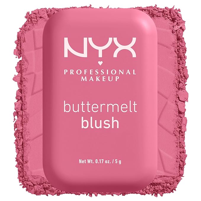 NYX PROFESSIONAL MAKEUP Buttermelt Powder Blush, Fade and Transfer-Resistant Blush, Up to 12HR Make Up Wear, Vegan Formula - For The Butta-VivaGrace Women