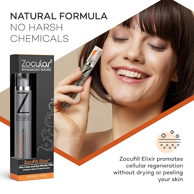 Zocufill Elixir Eye Gel and Face Serum - Eye Bags Treatment for Women and Men - Reduce the Appearance of Dark Circles, Puffy Eyes, Fine Lines and Wrinkles-VivaGrace Women