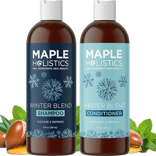 Sulfate Free Hard Water Shampoo and Conditioner - Hard Water Hair Treatments of Product and Minerals with Five Mint Essential Oils for Replenishing Hydration and Hair Shine - Paraben & Cruelty Free-VivaGrace Women