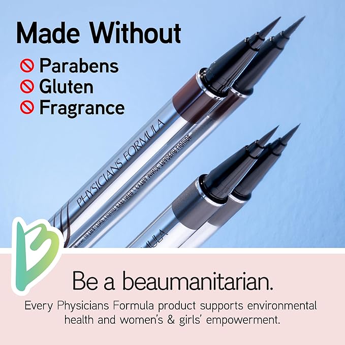 Physicians Formula Eye Booster, Lash-Enhancing 2-in-1 Eyeliner Serum, Dermatologist Approved, Hypoallergenic, Cruelty-Free & Vegan - Black