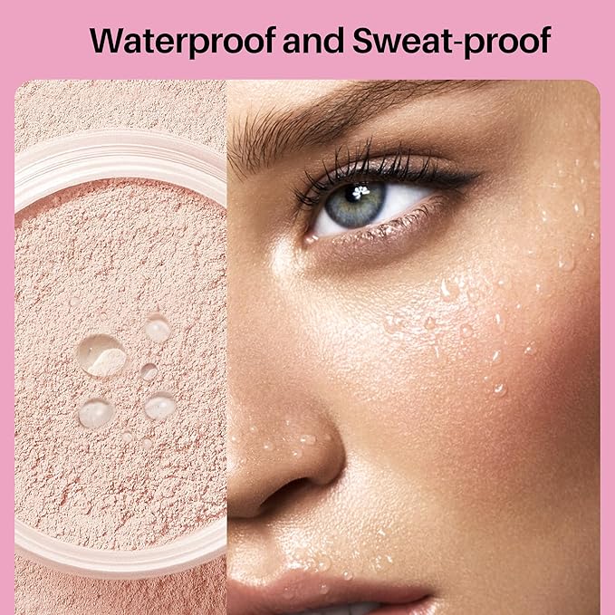 FV Translucent Loose Face Powder, Long Lasting & Lightweight Setting Powder with Matte Finish, Fine Powder for Natural Look, Minimizing Pores and Fine Lines Baking Powder 0.35oz (10g)-VivaGrace Women