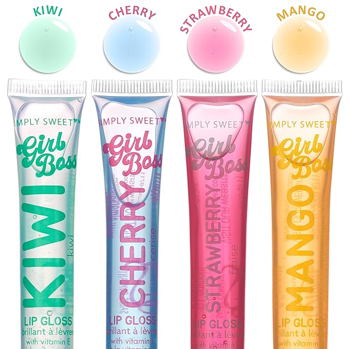 Expressions 12pc Clear Lip Gloss Pack – Lip Oils with Vitamin E and Essential Oils, Flavored Lip Gloss Clear Tubes, Hydrating Lip Glow Oil, Tinted Lip Oil, Lip Moisturizer-VivaGrace Women