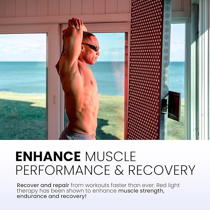 Hooga Red Light Therapy, Red Near Infrared LED Panel, 300 Quad Chip Flicker Free LEDs, Ultra Series, Clinical Grade Device for Energy, Pain, Skin, Recovery, Sleep, Performance. ULTRA1500.-VivaGrace Women