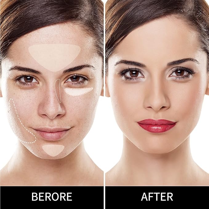 5 In 1 Multi-Use Correcting Concealer Palette,Waterproof Long Lasting Contour Palette,Professional Creamy Concealer Kit for Women,Easy to Create Full Coverage and Natural Finish.#2-VivaGrace Women