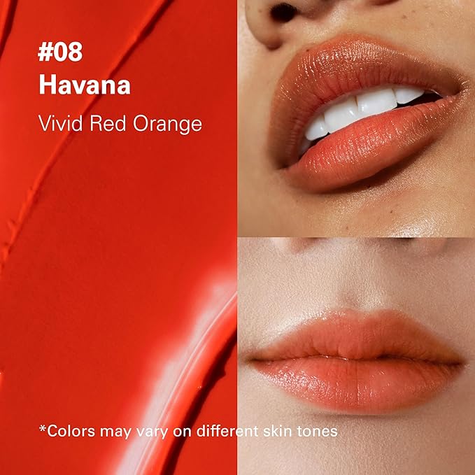 Melixir Vegan Lip Butter #08 Havana (+11 more colors), Deep Nourishing Tinted Lip Balm for Dry Lips, Bee-Free, Petrolatum-Free, Plant-Based, Hydrating for Cracked and Chapped Lips, Travel Essentials-VivaGrace Women