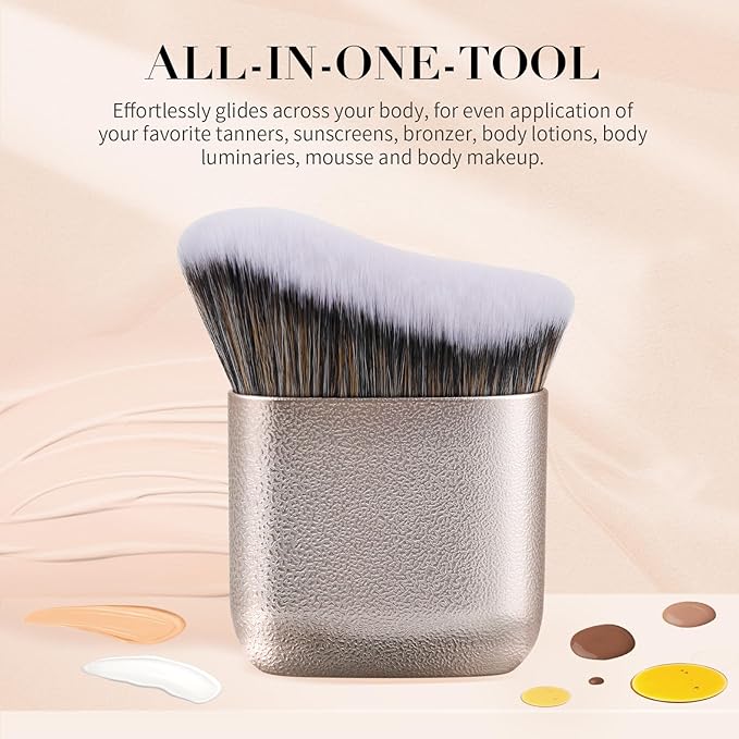 docolor Self Tanner Brush Body Makeup Brush for Flawless Face and Body Makeup, Sunless Tanner Blending Brush Body Brush for Self Tanner, Bronzer, Foundation, Vegan & Cruelty Free-VivaGrace Women