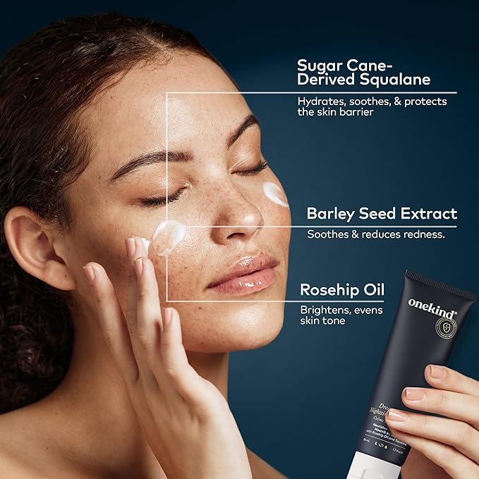 Onekind Dream Cream Night Moisturizer – Hydrating Anti-Aging Face Cream with Squalane, Rosehip & Shea Butter – Fragrance-Free, Vegan, for Dry & Sensitive Skin – 1.7 oz-VivaGrace Women