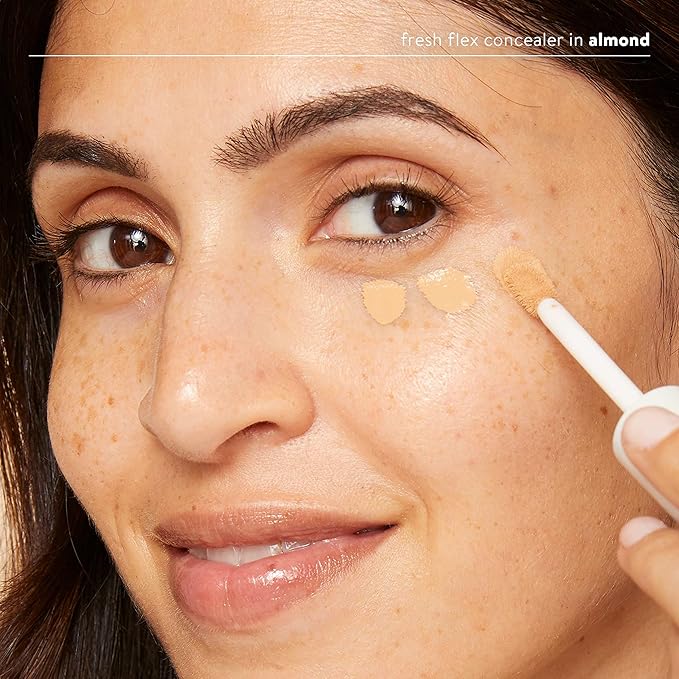 Honest Beauty Fresh Flex Concealer with Niacinamide + Vitamin E + Hyaluronic Acid | Vegan + Cruelty free | Almond, 0.17 fl oz-VivaGrace Women