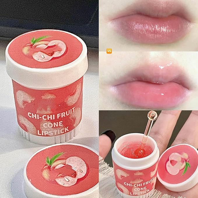 Lip Care Balm, Ice Cream Shape 3 Scent Lip Balm Pot Refreshing for Daily Care-VivaGrace Women