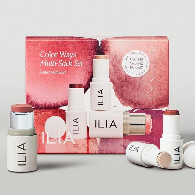 ILIA - Natural Color Ways Multi-Stick Set For Cheeks + Lips | Non-Toxic, Vegan, Cruelty-Free, Clean Makeup-VivaGrace Women