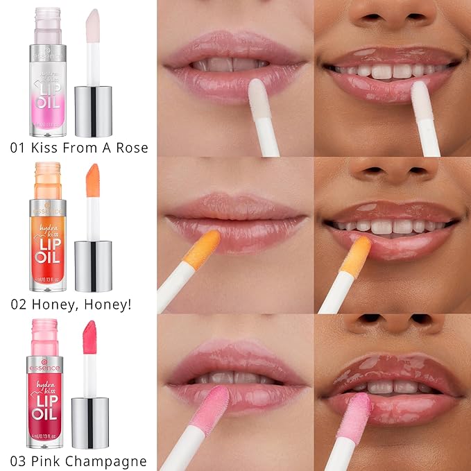 essence | Hydra Kiss Lip Oil | Vegan & Cruelty Free (02 | Honey, Honey!)-VivaGrace Women