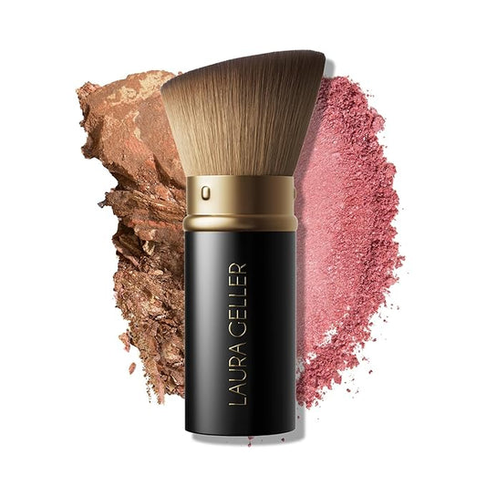 LAURA GELLER NEW YORK Retractable Black Kabuki Brush for Liquid, Cream and Powder Face Makeup With Aluminum Handle-VivaGrace Women