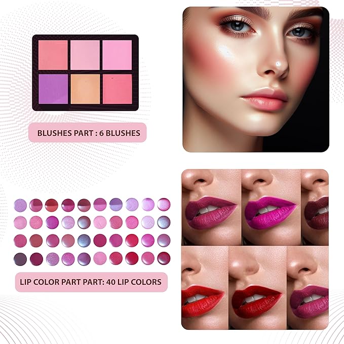 Makeup Kit for Women - 190-in-1 - Professional Makeup Pallets, makeup kit Includes Eyeshadows, Blushes, Makeup Brushes & More For a Full Makeup Look-VivaGrace Women