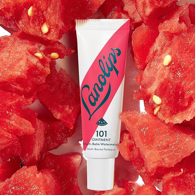 Lanolips 101 Ointment Multi-Balm, Watermelon - Fruity Lip Balm with Vitamin E Oil and Lanolin for Lip Hydration - Naturally Flavored Lanolin Lip Balm for Very Dry Lips - Dermatologist Tested (.35 oz)-VivaGrace Women