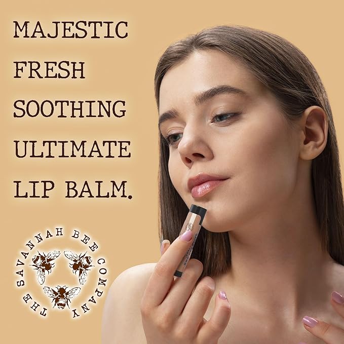 Savannah Bee Lip Balm Hanger 0.15 oz - Invigorating Mint Flavor - Natural Ingredients for Supple, Soft Lips - Convenient Hanger Design (.15 Oz, Sweet Tea)-VivaGrace Women