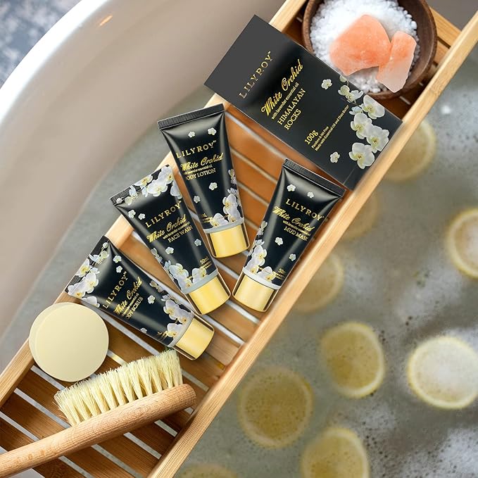 Mothers Day Gifts for Mom - Luxury 18-Piece Gold Leather Spa Gift Set, Premium Bath Collection with Bath Bomb | Father's Day Christmas Birthday Gifts, All Occasion Ultimate Holiday Gift for Her & Him-VivaGrace Women