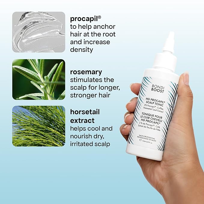 BONDIBOOST Procapil Scalp Treatment [4.23 fl oz], Daily Leave In Treatment for Thinning Hair + Anchor Hair, Scalp Serum for Thicker Hair with Procapil, Rosemary & Biotinoyl Tripeptide-1, Sulfate-Free-VivaGrace Women