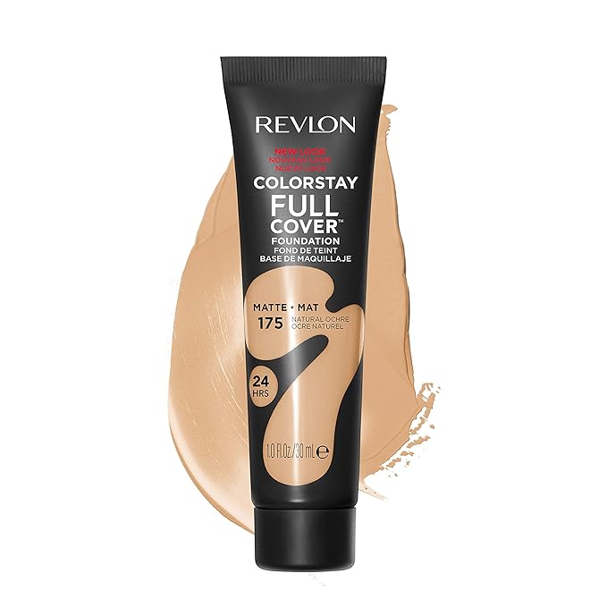 Revlon Liquid Foundation, ColorStay Face Makeup for Normal and Dry Skin, Longwear Full Coverage with Matte Finish, Oil Free, 175 Natural Ochre, 1.0 Oz-VivaGrace Women