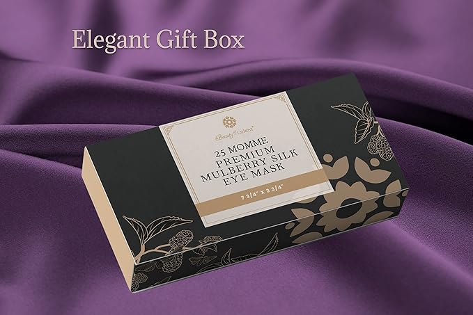 Premium Handcrafted 25 Momme Mulberry Silk Eye Mask for Sleeping (Purple Passion)-VivaGrace Women