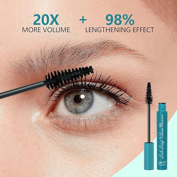 Lash Extension Mascara, Volumizing and Lengthening Formula, Smudge Proof & Waterproof, Long Lasting Wear, Suitable for Sensitive Eyes