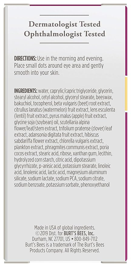 Burt's Bees Renewal Smoothing Eye Cream, Firming Eye Cream, 0.58 Ounce-VivaGrace Women