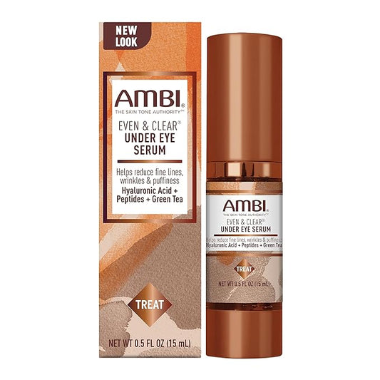 Ambi Even & Clear Under Eye Serum for All Skin Types Anti Aging Formula Features Peptides, Hyaluronic Acid, and Vitamin A to Help Reduce Fine Lines, Wrinkles, and Dark Circles , 0.5 Ounce-VivaGrace Women