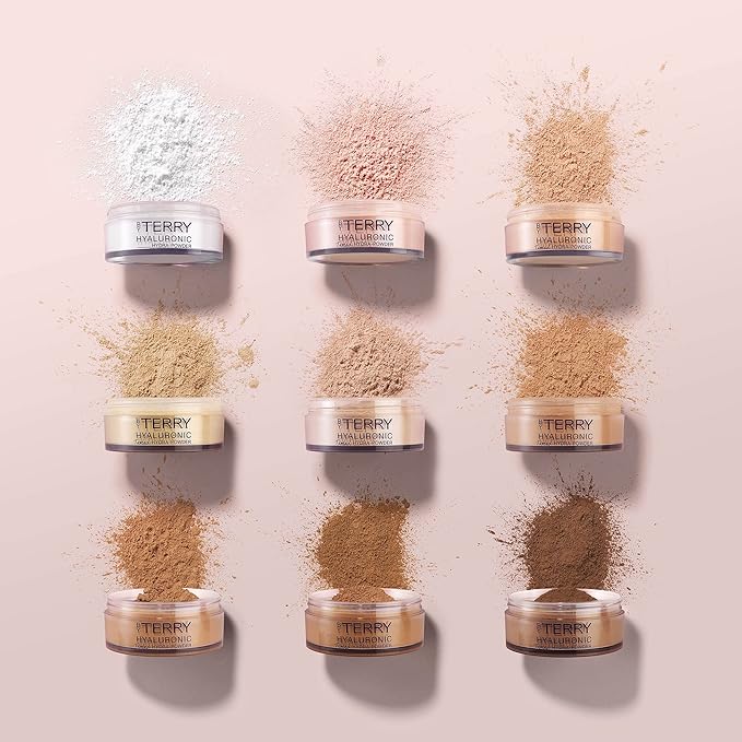 By Terry Hyaluronic Tinted Hydra-Powder, Non-Drying Loose Face Setting Powder, Blur Imperfections & Mattify, Medium Fair, 0.35 oz-VivaGrace Women
