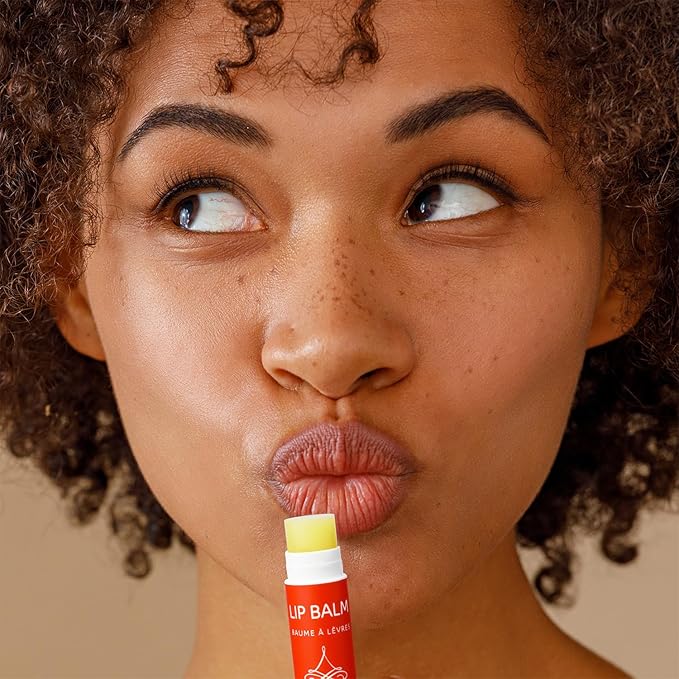 Tangerine Lip Balm, Vegan Lip Balm Set, Beeswax Free, with Avocado Oil, Organic Jojoba Oil, Candelilla Wax, and Vitamin E, Natural Moisturizer For Dry, Chapped, or Cracked Lips, 3 Tube Set-VivaGrace Women