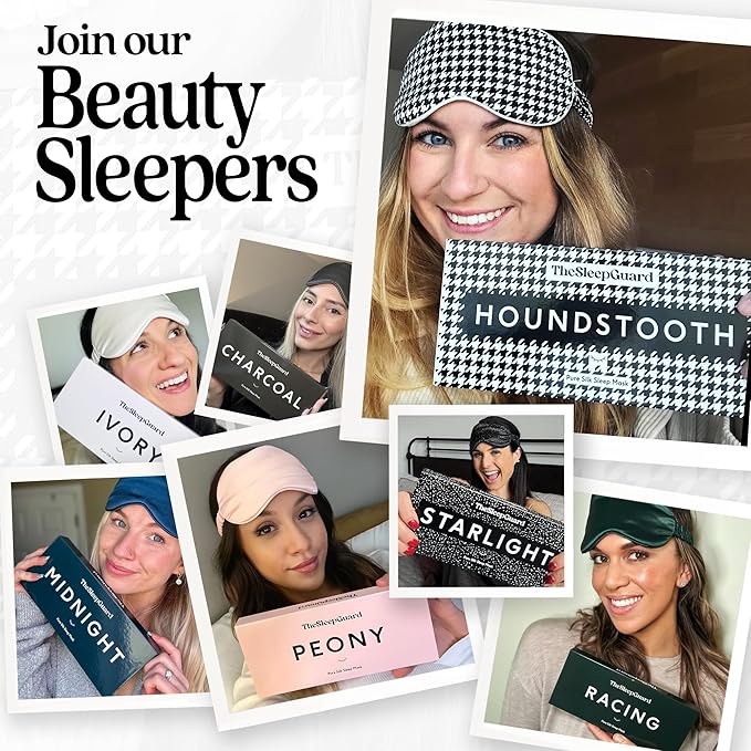 Pure Silk Sleep Mask [100% 6A Mulberry Silk, 22 Momme] Light Blocking Travel Essentials. Eye Masks for Sleeping. Black Oeko-Tex Blindfold. Eye Covers for Men & Women-VivaGrace Women