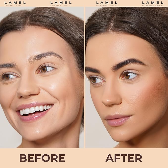 LAMEL Sunkissed Matte Bronzer Face Powder - Non-Shimmer, Long Lasting, Non-Greasy Bronzing Organic Makeup Formula - Matte Finish - Natural Tan Skin - N. 401-0.35oz.-VivaGrace Women
