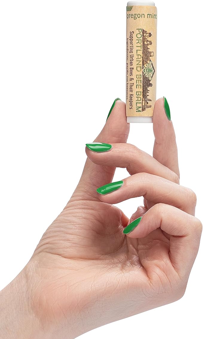 Portland Bee Balm All Natural Handmade Beeswax Based Lip Balm, Oregon Mint Bulk 1 Count-VivaGrace Women