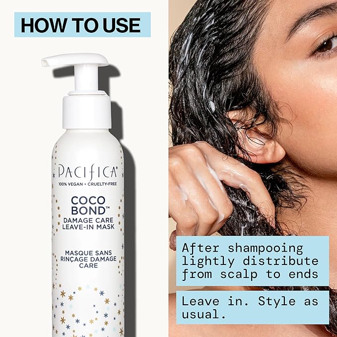 PACIFICA Beauty, Coco Bond Damage Care Leave-In Repair Mask Treatment, Dry & Damaged Hair from Bleach, Color, Chemical Services, Chlorine, & Heat, Coconut, Vegan-VivaGrace Women