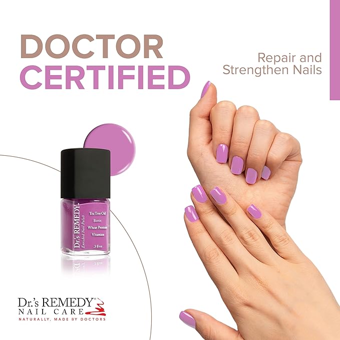Dr’s Remedy Enriched Nail Polish: Non Toxic, All Natural, and Organic - Doctor Formulated: Strengthens, Restores, Heals, and Protects '24-Free' - MAGNIFICENT Magenta