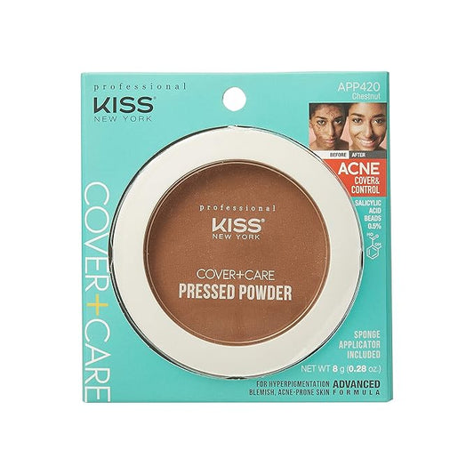 KISS Cover and Care Acne Control Pressed Powder- APP420 (Chestnut)-VivaGrace Women
