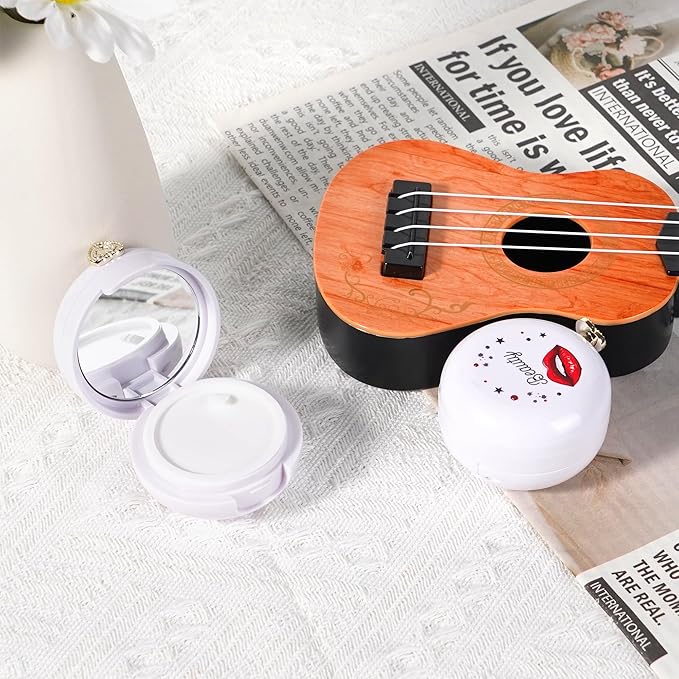 2 Pack Lip Balm Containers,Plastic Portable Empty Lip Balm Container with Mirror and Silicone Lip,Empty Lipstick Dispenser Box for Travel,Home-VivaGrace Women