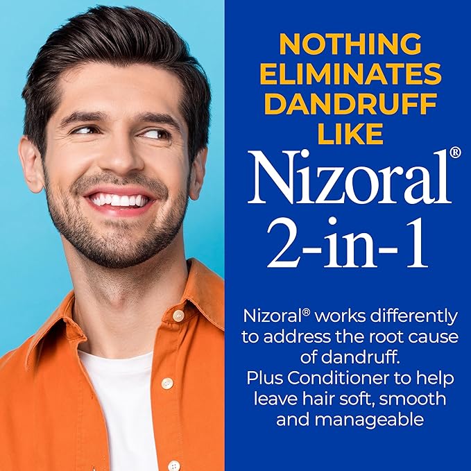 Nizoral 2-IN-1 Anti-Dandruff Shampoo & Conditioner with 1% Ketoconazole, 14 fl oz-VivaGrace Women