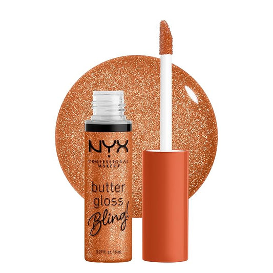 NYX PROFESSIONAL MAKEUP Butter Gloss Bling Lip Gloss, Non Sticky and Shiny Vegan Lip Makeup - Pricey-VivaGrace Women