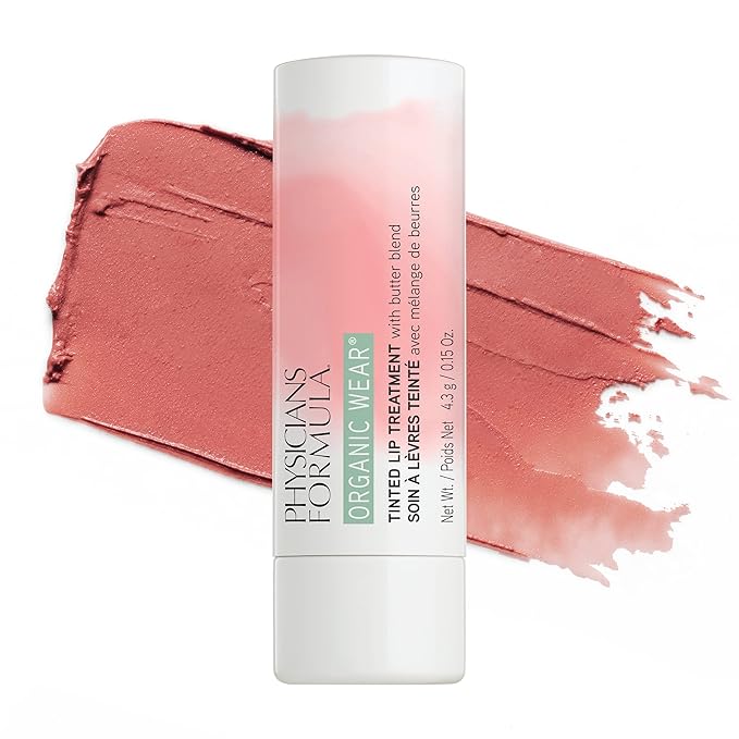 Physicians Formula Organic Wear Tinted All Natural Lip Balm Treatment Tickled Pink | Dermatologist Tested, Clinicially Tested-VivaGrace Women