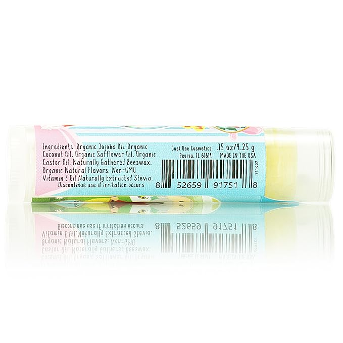 Lappy Lips Organic 100% Natural, Lip Balm Chap stick for Kids, Toddlers (6 flavors) - Organic Essential Oil - for Dry Chapped Lips to Restore and Heal and Make Kids Happy-VivaGrace Women