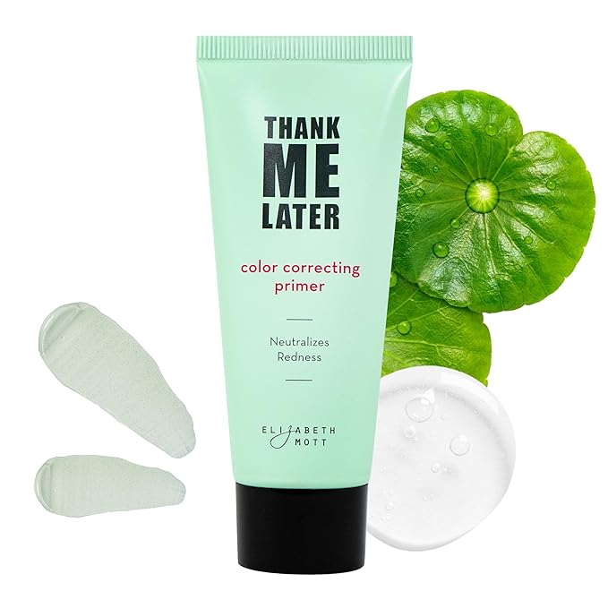 Elizabeth Mott Thank Me Later Color Correcting Face Primer - Niacinamide and Cica Soothes and Neutralizes Uneven Skin Tone and Facial Redness - Grips Makeup for Long-Lasting Wear - Cruelty-Free, 30g-VivaGrace Women